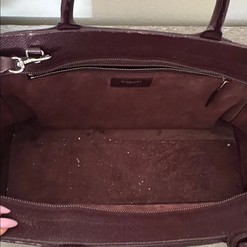 Saint Laurent Deep Burgundy Leather Handbag - Picture 5 of 7